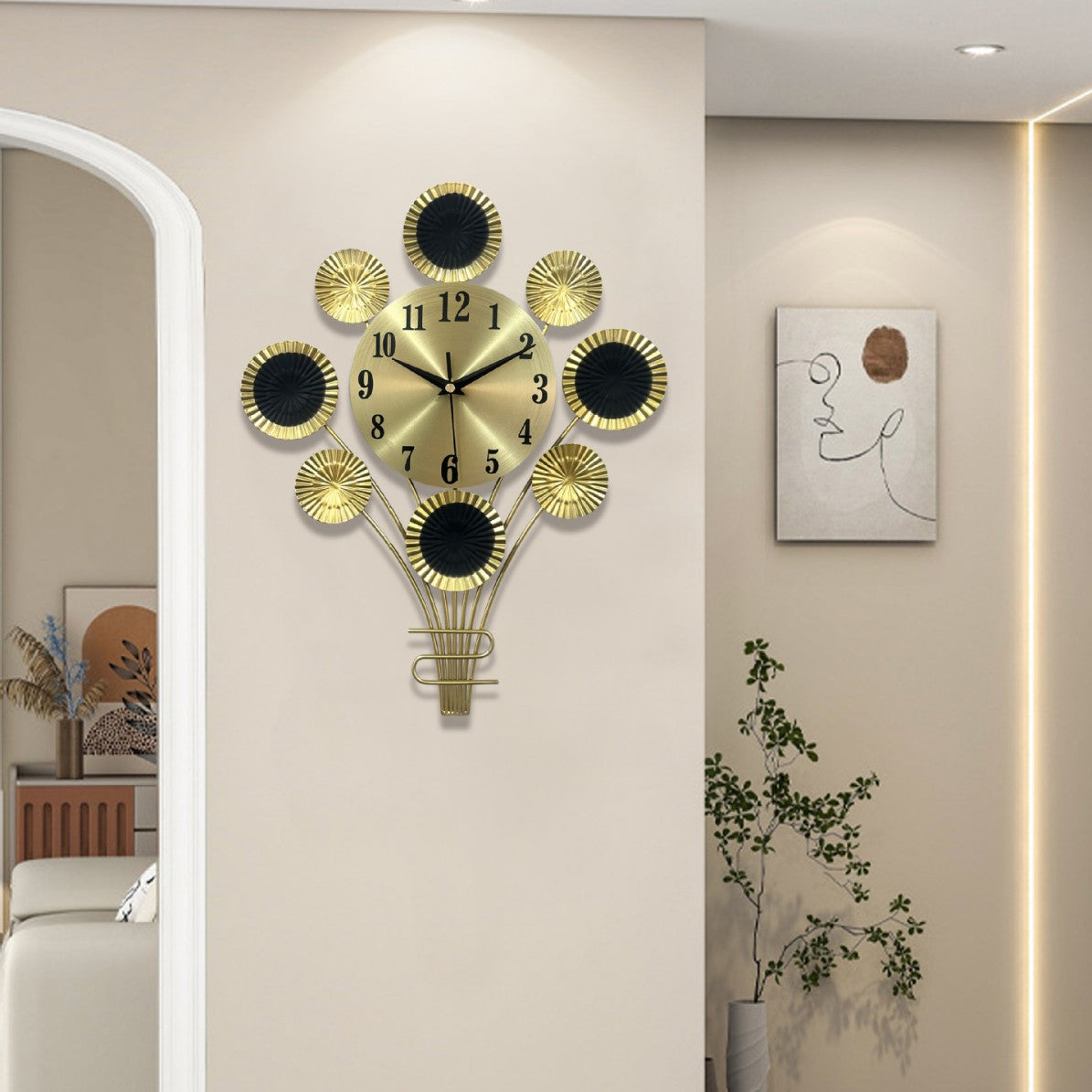 Fashionable Nordic Living Room Modern Minimalist Home Decor Wall Clock PearlNestDecor.com