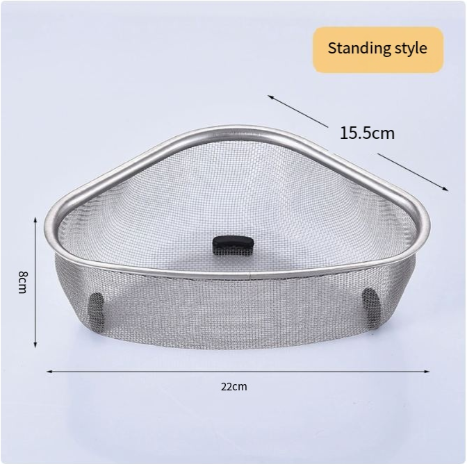 Triangular Stainless Steel Sink Drainer Basket (1PC) Best YouTube Store