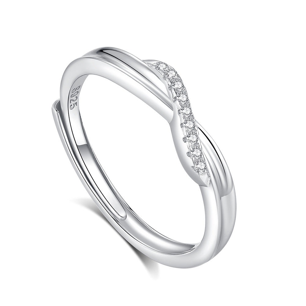 S925 Silver Adjustable Ring For Couples LadyShow.Store