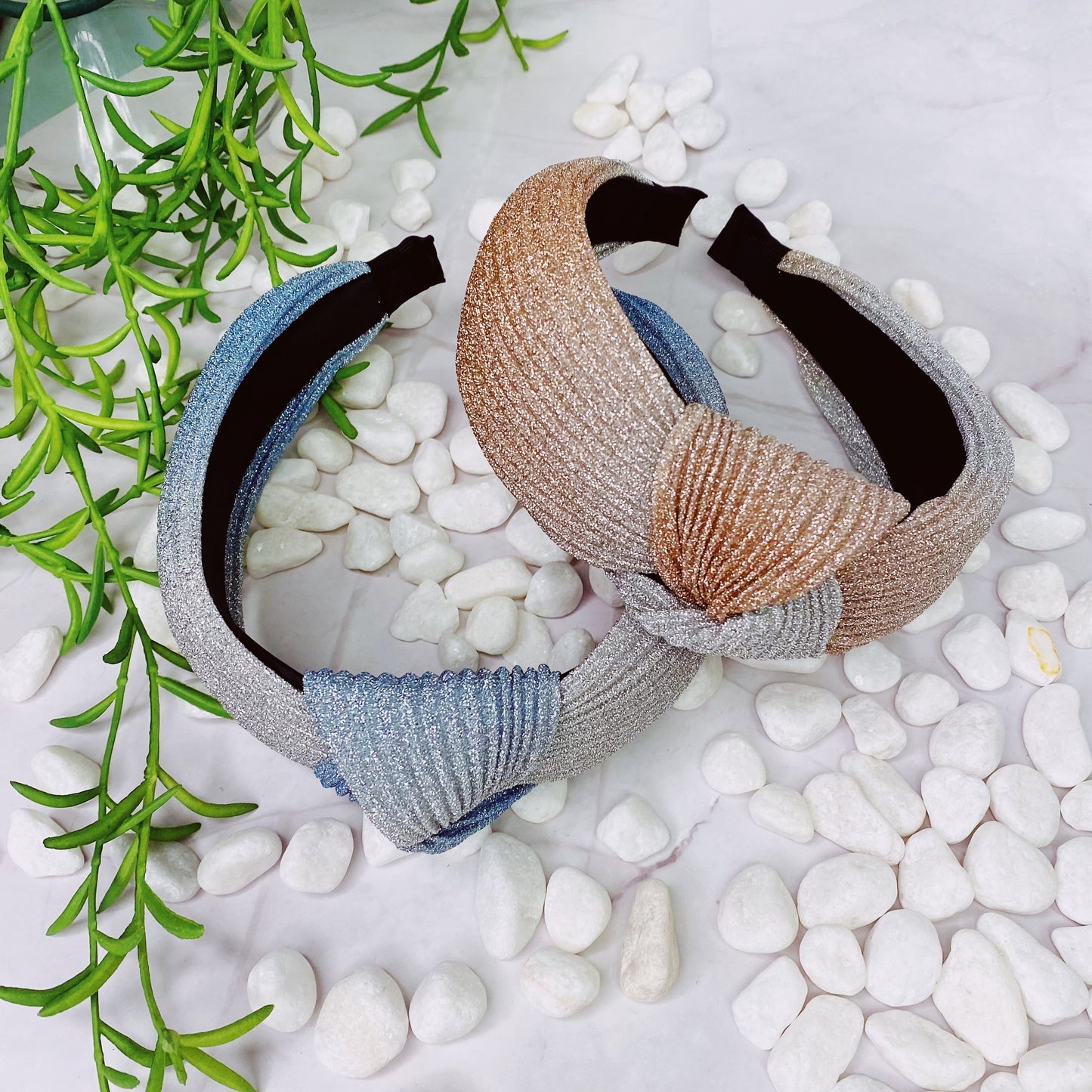 Shimmer Pleats Headband LadyShow.Store