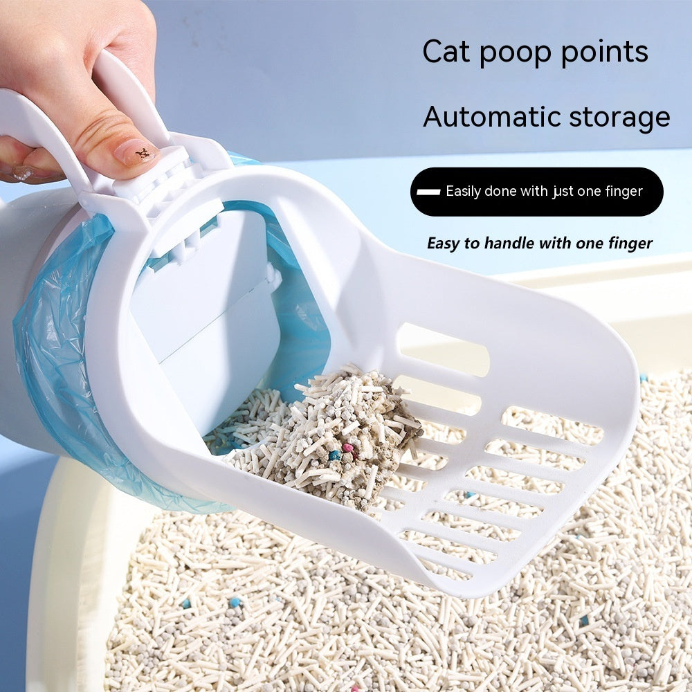 Upgrade Widen Cat Litter Shovel Scoop With Refill Bags Large Cat Litter Box Self Cleaning Cat Waste Bin System Pet Supplies Pet Products Pets Fashion