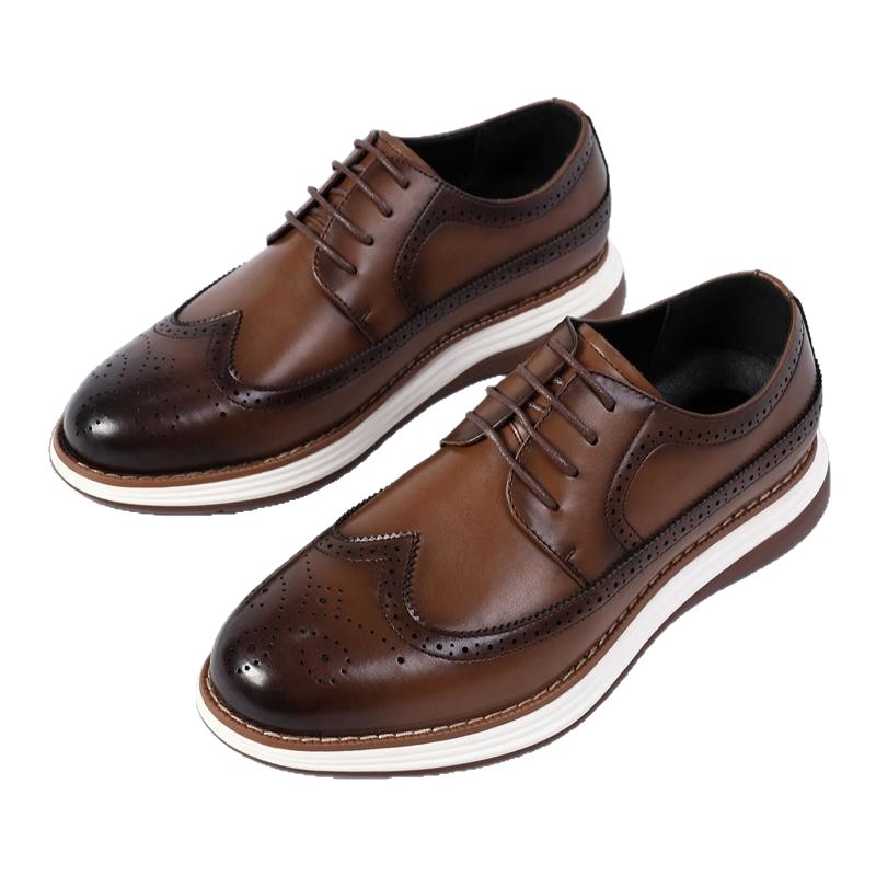 Ultra-fiber Thick-soled Trendy Men's Business Leather Shoes Comfortable And Casual Best YouTube Store