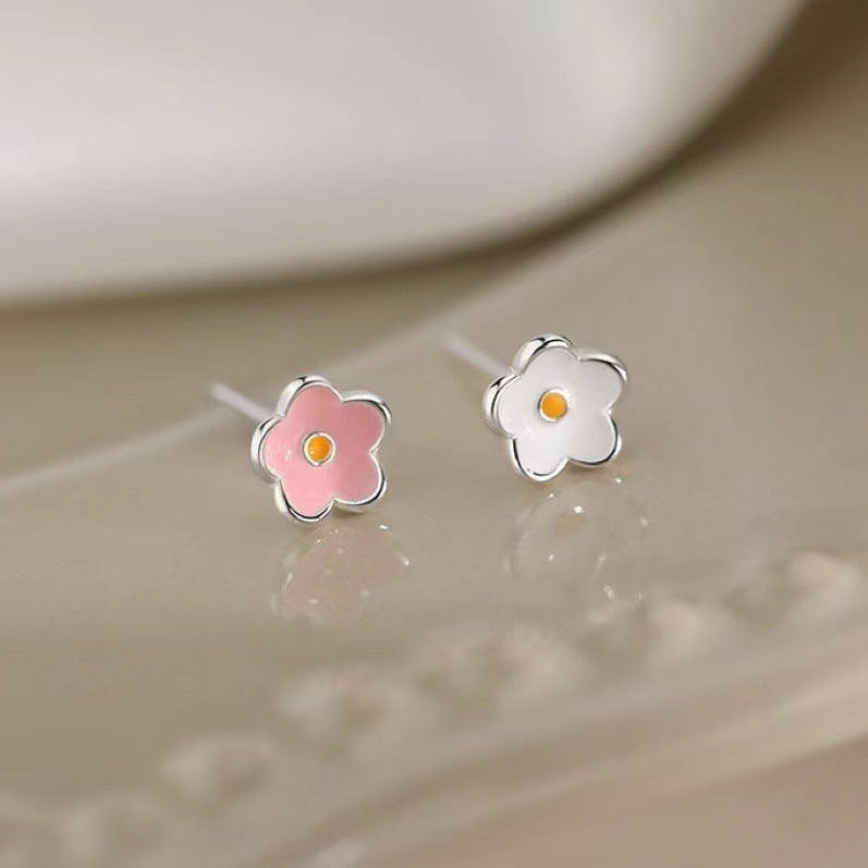 S925 Silver Mini Sunflower Stud Earrings LadyShow.Store