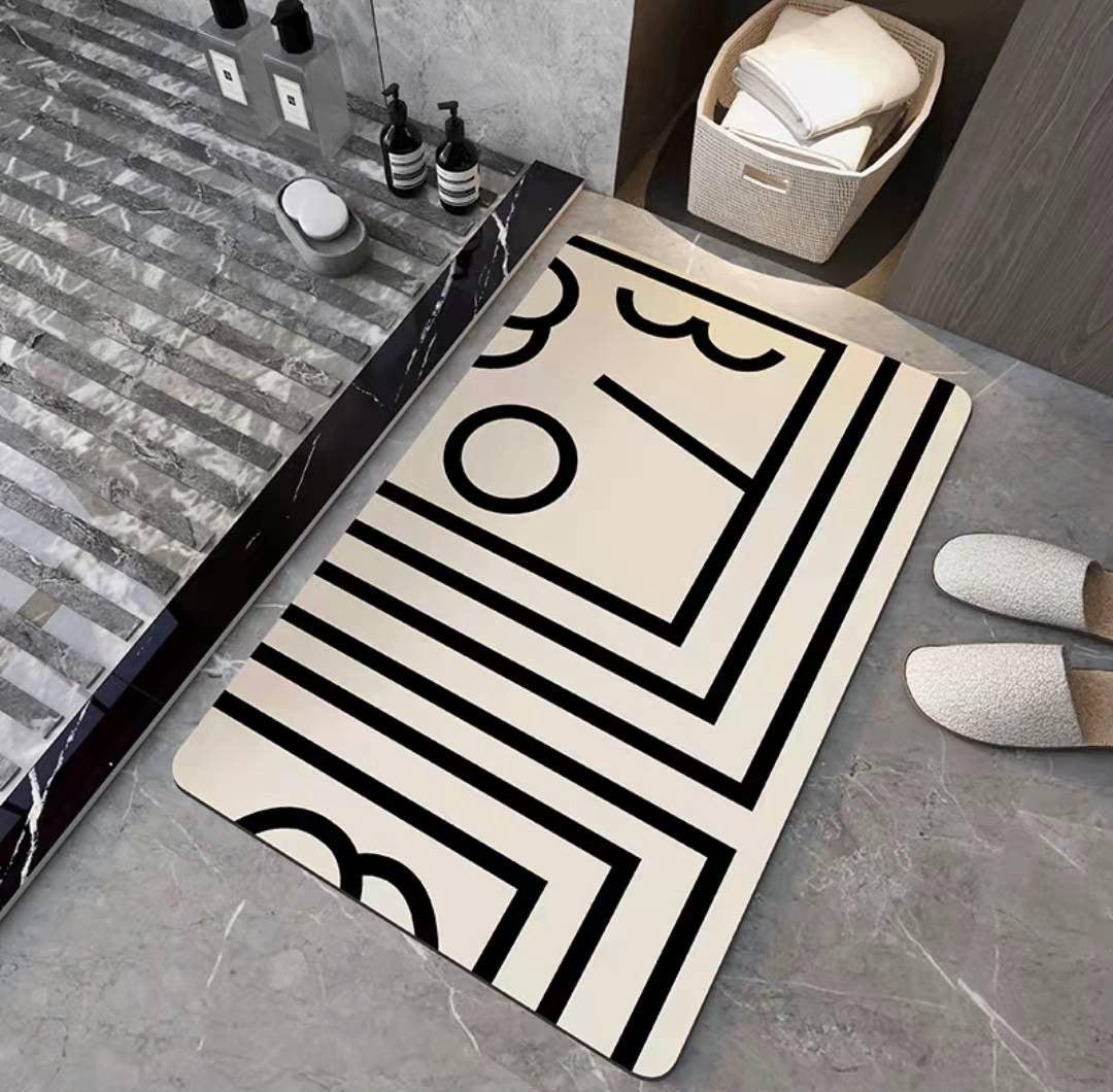 Soft Diatom Mud Floor Mat Bathroom Absorbent Non-slip