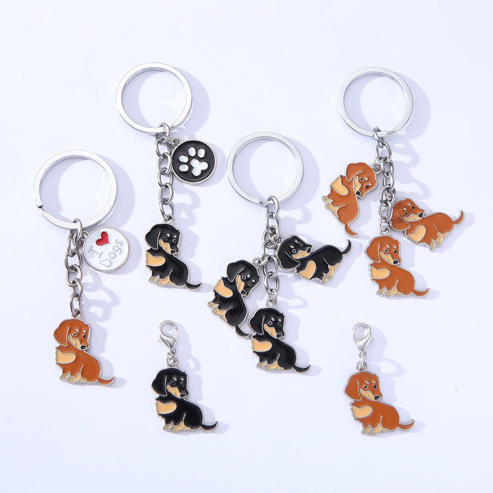 American Style Pet Dog Wax Metal Keychains LadyShow.Store