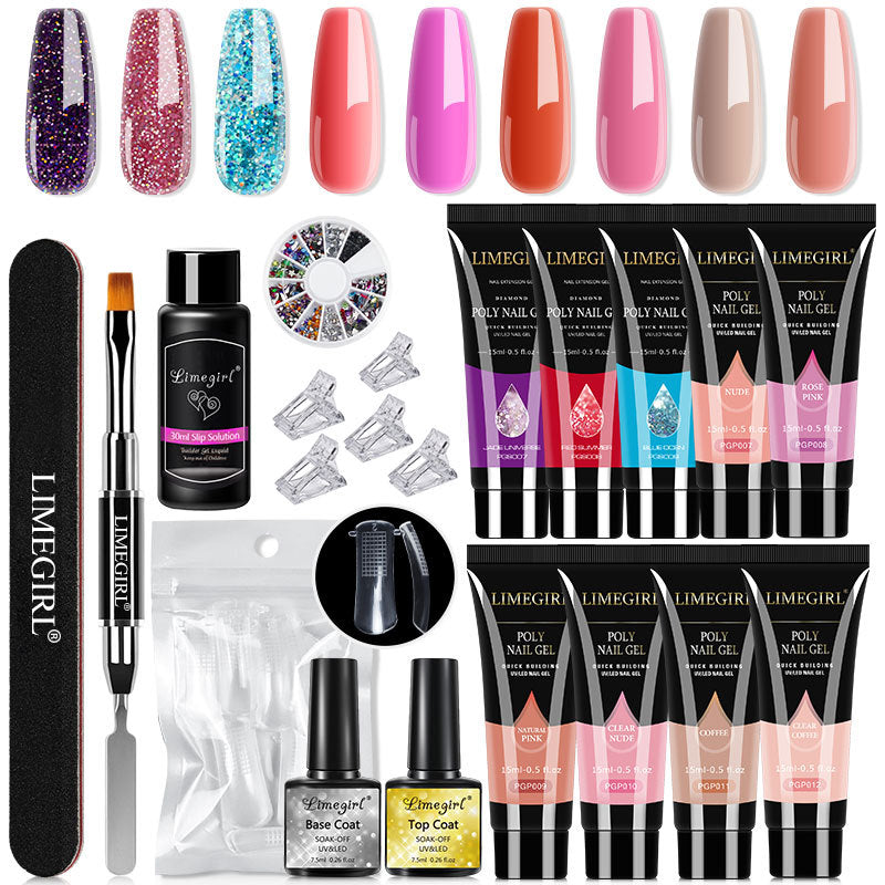 15ML Crystal Extension Ferrule Nail Tip Nail Beauty Tool Set LadyShow.Store