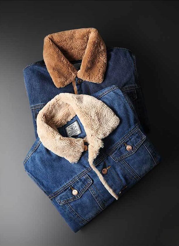 Thick Insulated Denim Jacket Pi-Mart