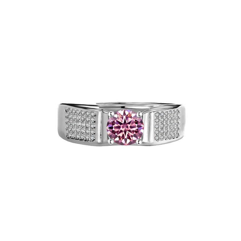 D Color Moissanite Starry Men's Ring LadyShow.Store