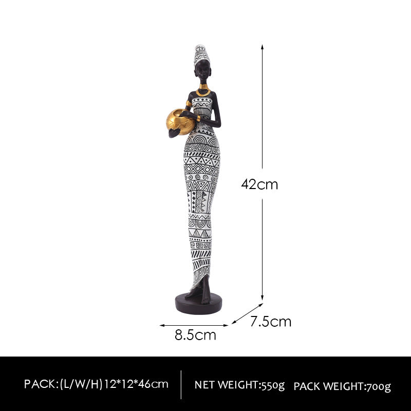 Sculpture Decorations For Black Women Figures PearlNestDecor.com