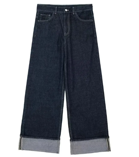Women's Hemming Sleeve Denim Jacket Pi-Mart