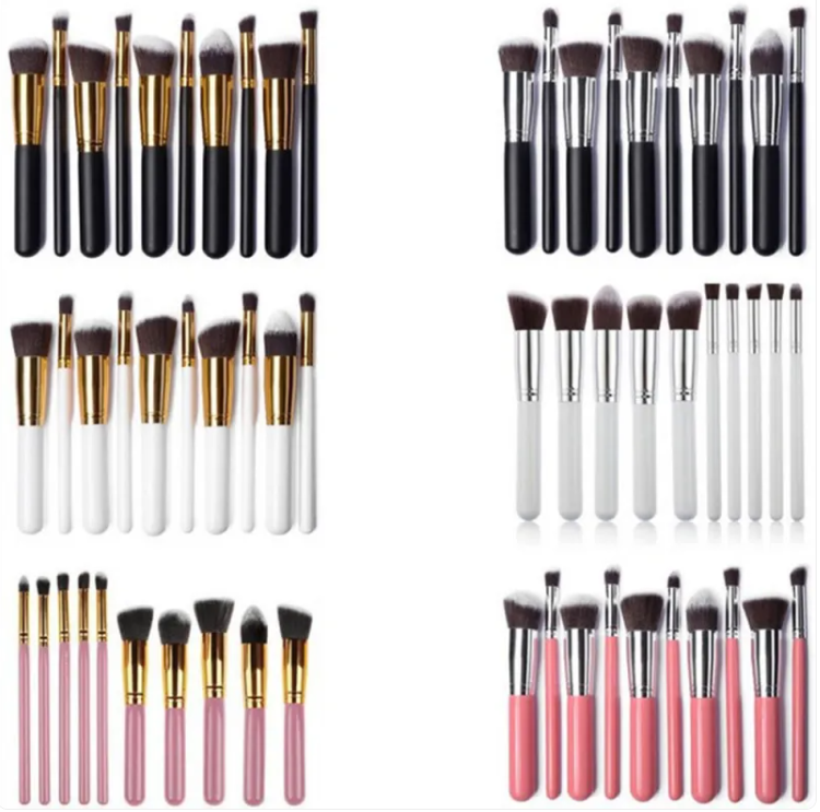 Elegant Wooden Handle Makeup Brush Set LadyShow.Store