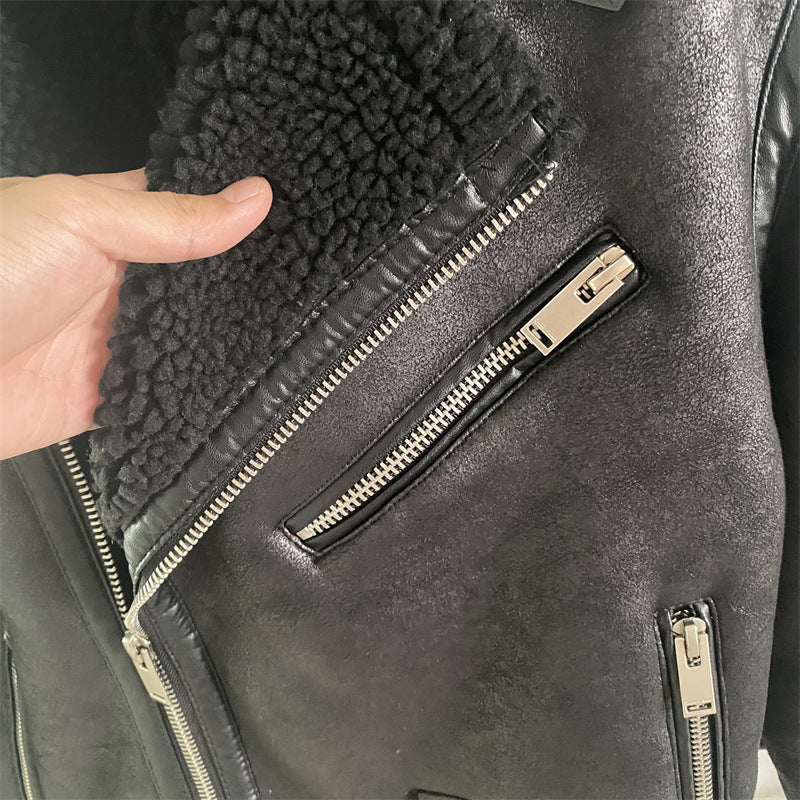 TAOP&ZA Men's Faux Lamb Fur Jacket for Fall/Winter Pi-Mart