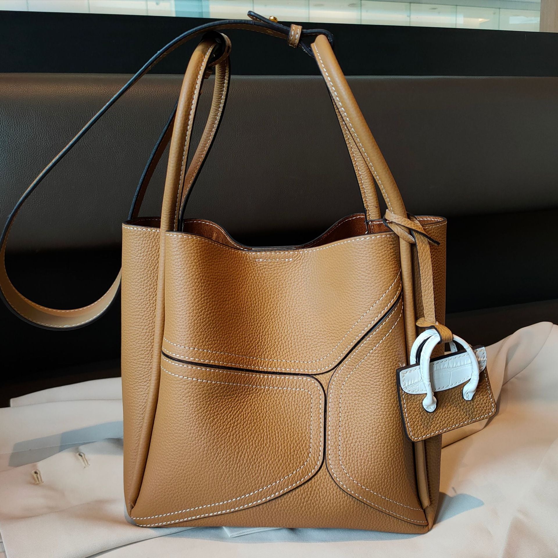 Underarm Bag Contrast Color Basket Handbag Shoulder Crossbody LadyShow.Store