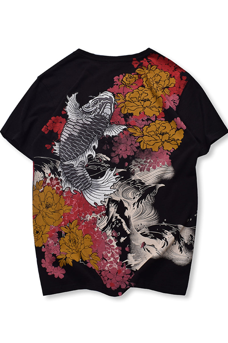 Japanese Style Embroidered T-Shirt for Men (Couple's) Pi-Mart