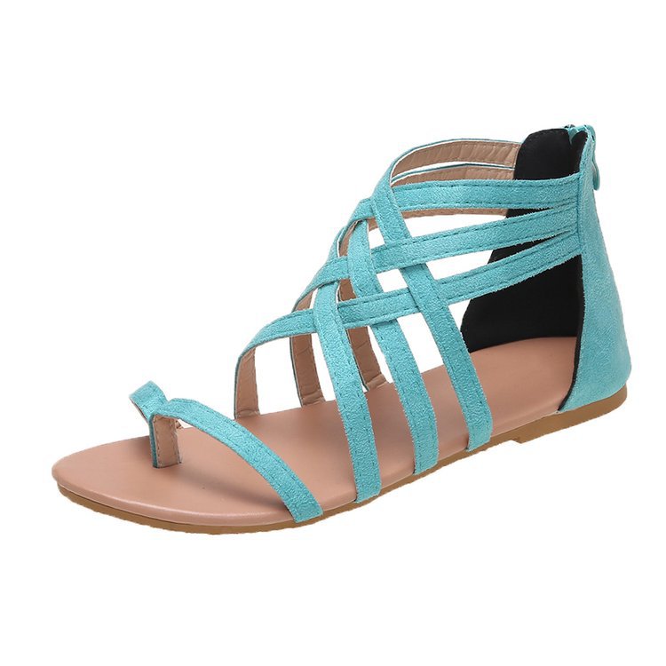 Flip-flops Flat Cross Straps European And American Roman Sandals LadyShow.Store