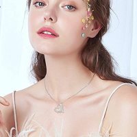 Sterling Silver Guardian Angel Wings Heart Shape Infinity Symbol Pendant Necklace For Women And Girls LadyShow.Store
