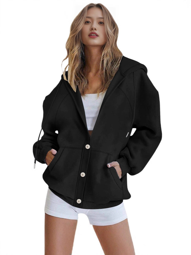 European And American  Fashion Autumn And Winter Jackets Women's Casual Cardigan Sweatshirt Jackets NorixaFashion.com