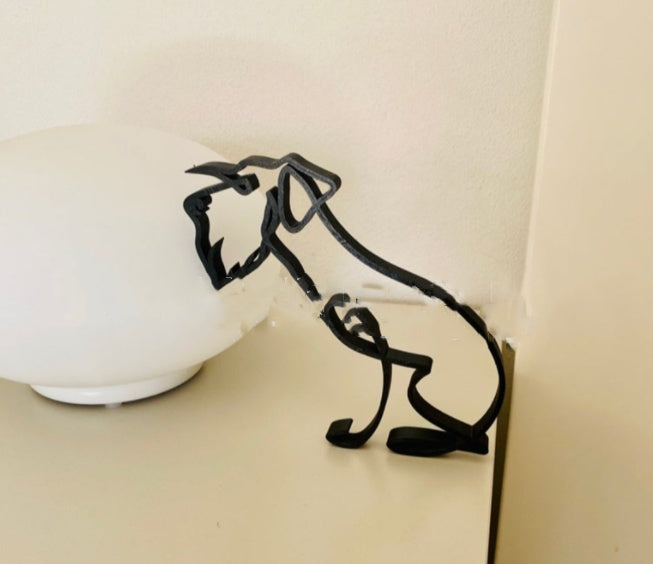 Simple Metal Dog Art Sculpture Decoration PearlNestDecor.com