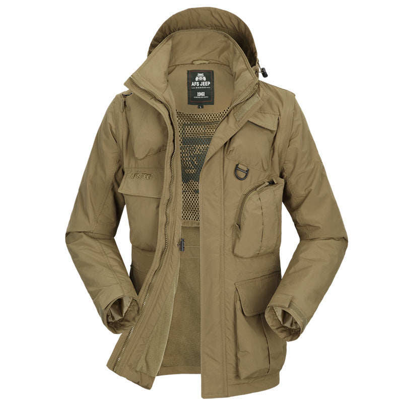 Men's Tactical Jacket with Removable Sleeves (Fall/Winter) Pi-Mart