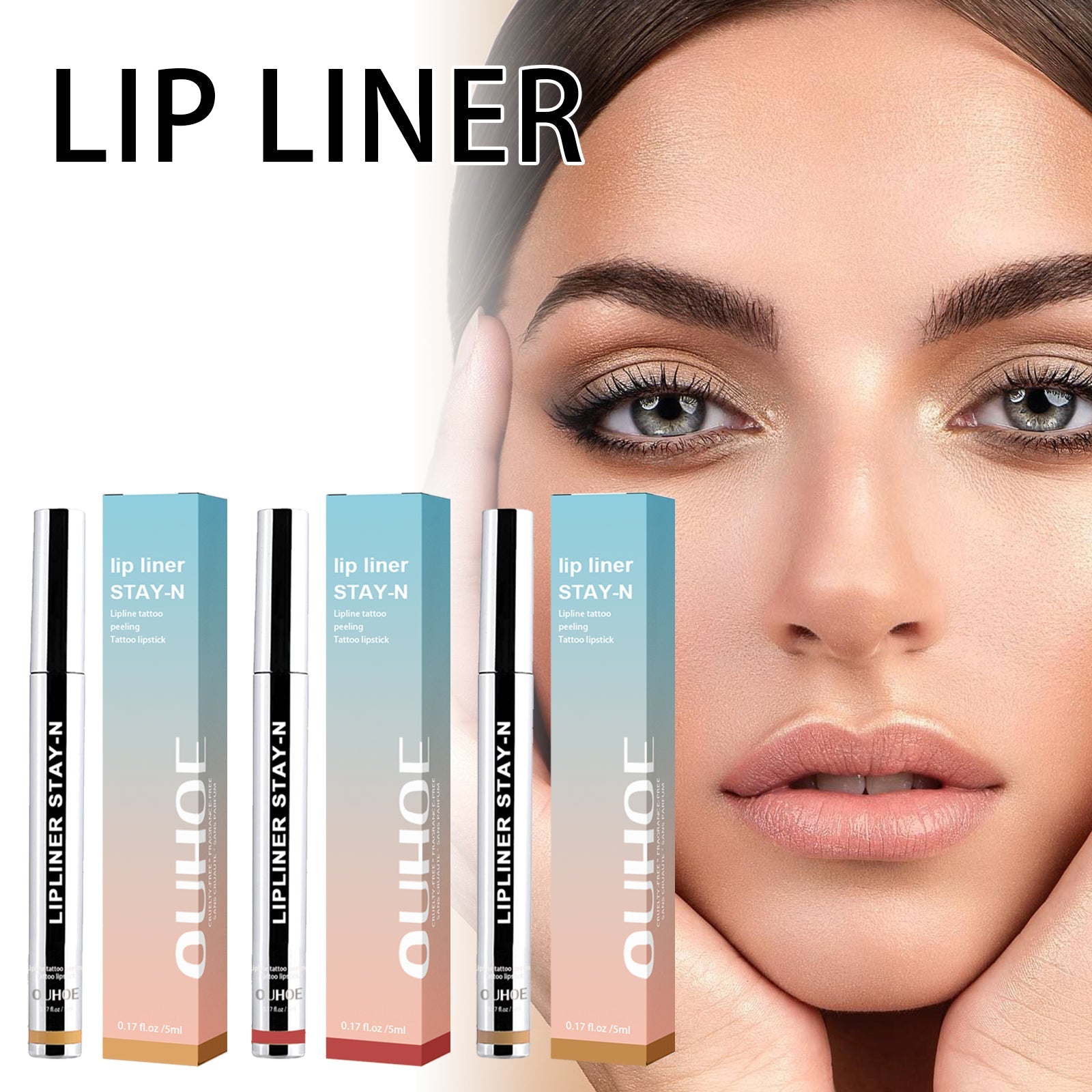 Peel-off Lip Liner Burgundy Tri Light Beauty