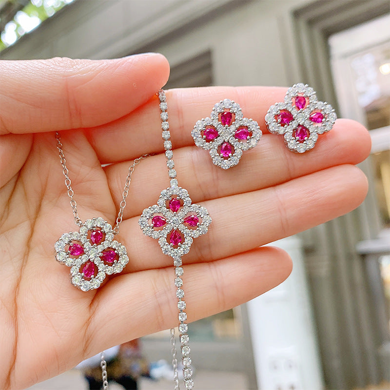 Ruby Square Bracelet for Women - Perfect Mother's Day Gift LadyShow.Store