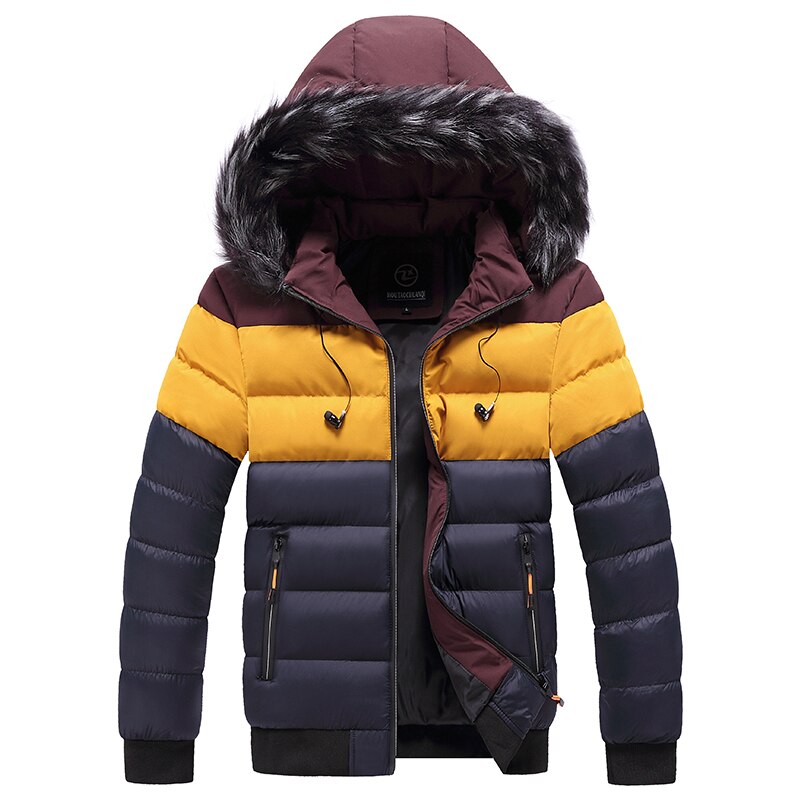 Fashion Youth Patchwork Color Cotton Padded Jacket CJD