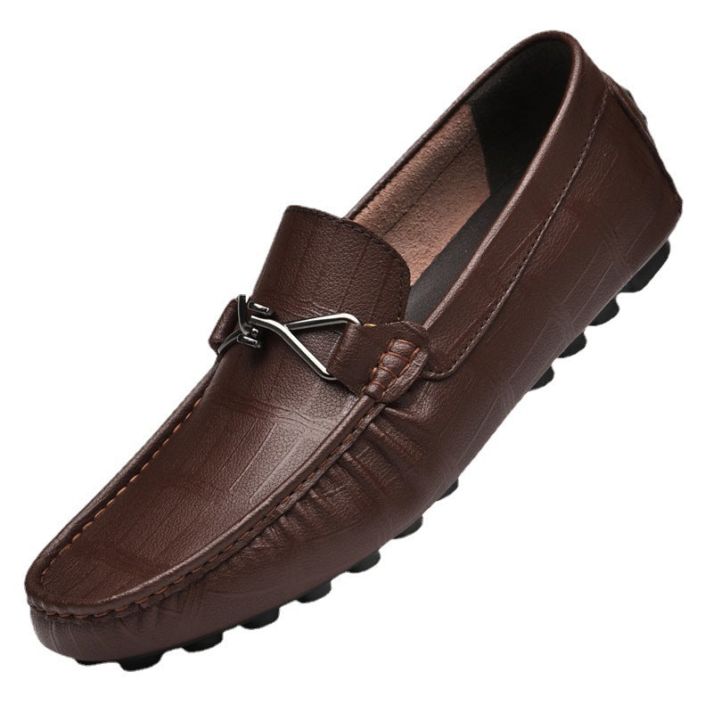 Summer New Leather Shoes Cowhide Gommino Increased 6CM Leisure LadyShow.Store