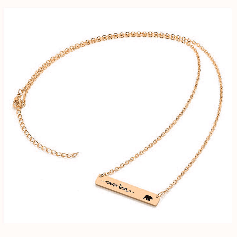 Titanium Steel Long Bar Necklace for Mother's Day Gift LadyShow.Store