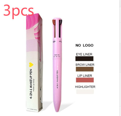 Four-in-one Cosmetic Brush Four-color Highlight Lip Liner Eyeliner Eyebrow Pencil LadyShow.Store