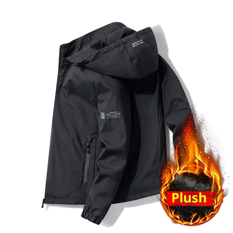 Youth Handsome Fleece-lined Thick Jacket Men Best YouTube Store