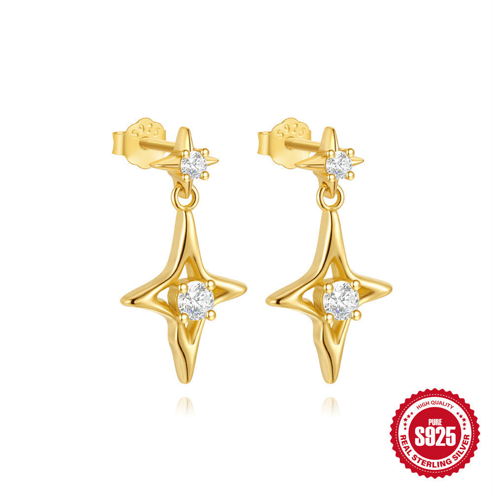 Daily S925 Sterling Silver Stud Earrings LadyShow.Store