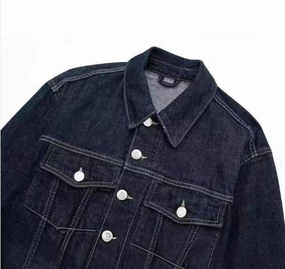 Women's Hemming Sleeve Denim Jacket Pi-Mart
