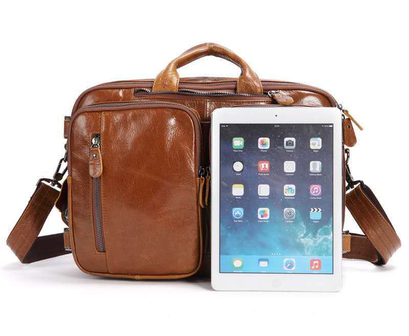 Men's Multi-functional First-layer Imported Leather Bag CJD