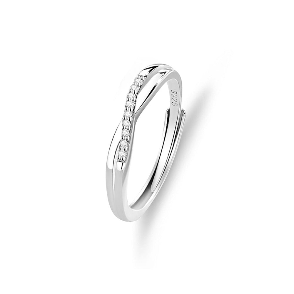 S925 Silver Adjustable Ring For Couples LadyShow.Store