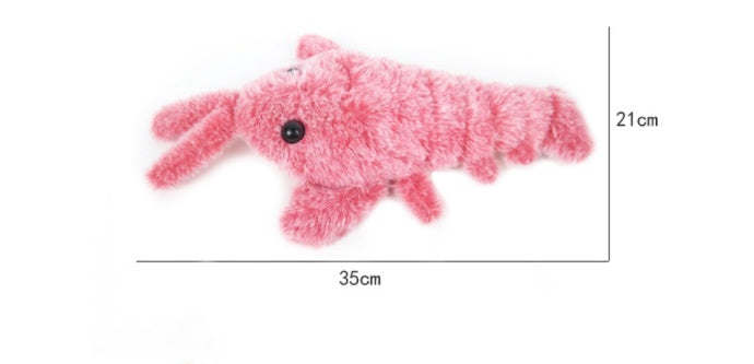 Pet Toys Electric Jumping Shrimp USB Charging Simulation Lobster Funny Cat Plush Pets Toy Pets Fashion