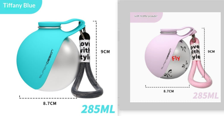 Creative Portable Outdoor Pet Stainless Steel Water Cup Small Dog Water Bottle Convenient Dog Drink Dispenser Puppy Travel Portable Water Bowl Pet Products Pets Fashion