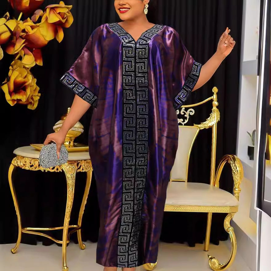 Fashion Printed Loose Robe Dress Women NorixaFashion.com