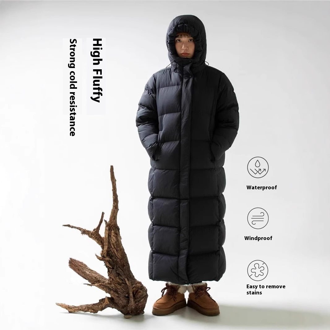 Down Jacket Goose Down Outdoor Thickened Ultra-long Coat