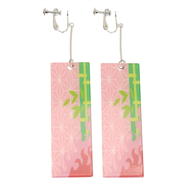 Acrylic Tanjiro Earrings Pi-Mart
