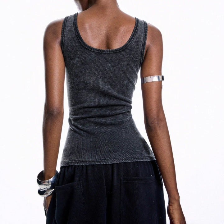 Fashionable Slim-fit Solid-color Tank Top For Women NorixaFashion.com