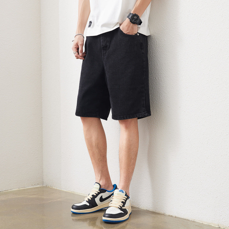 Worn Washed Denim Shorts Pi-Mart