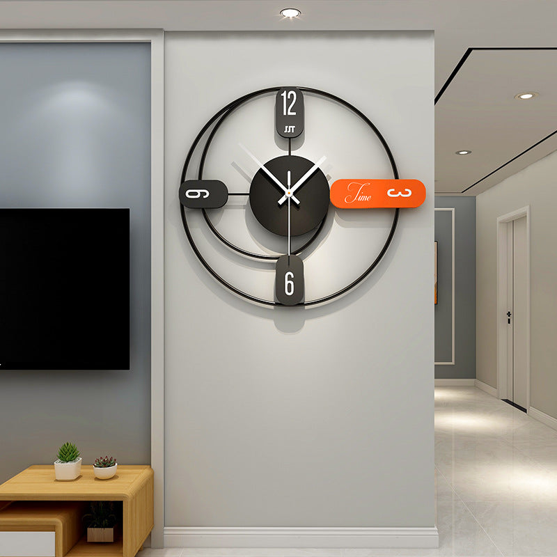 Wall Clock Simple Fashion Art Light Luxury Clock Living Room Creative PearlNestDecor.com