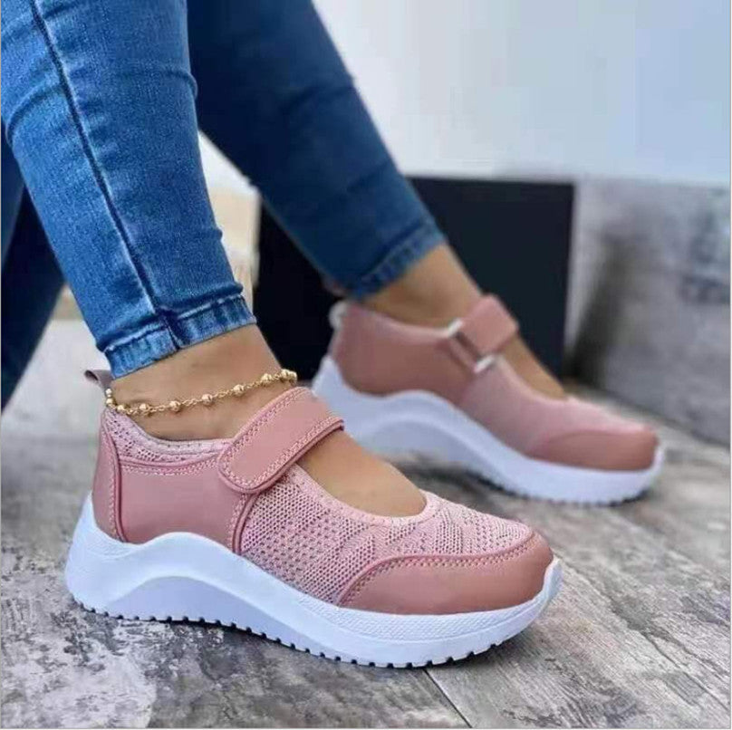 Wedge Velcro Casual Plus Size Sports Women's Shoes LadyShow.Store