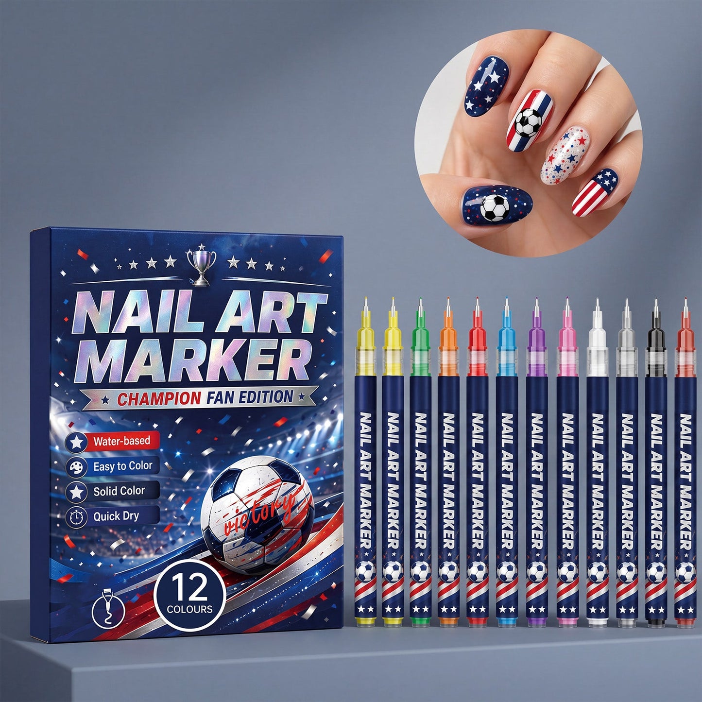 Nail Art Pen World Cup Tri Light Beauty