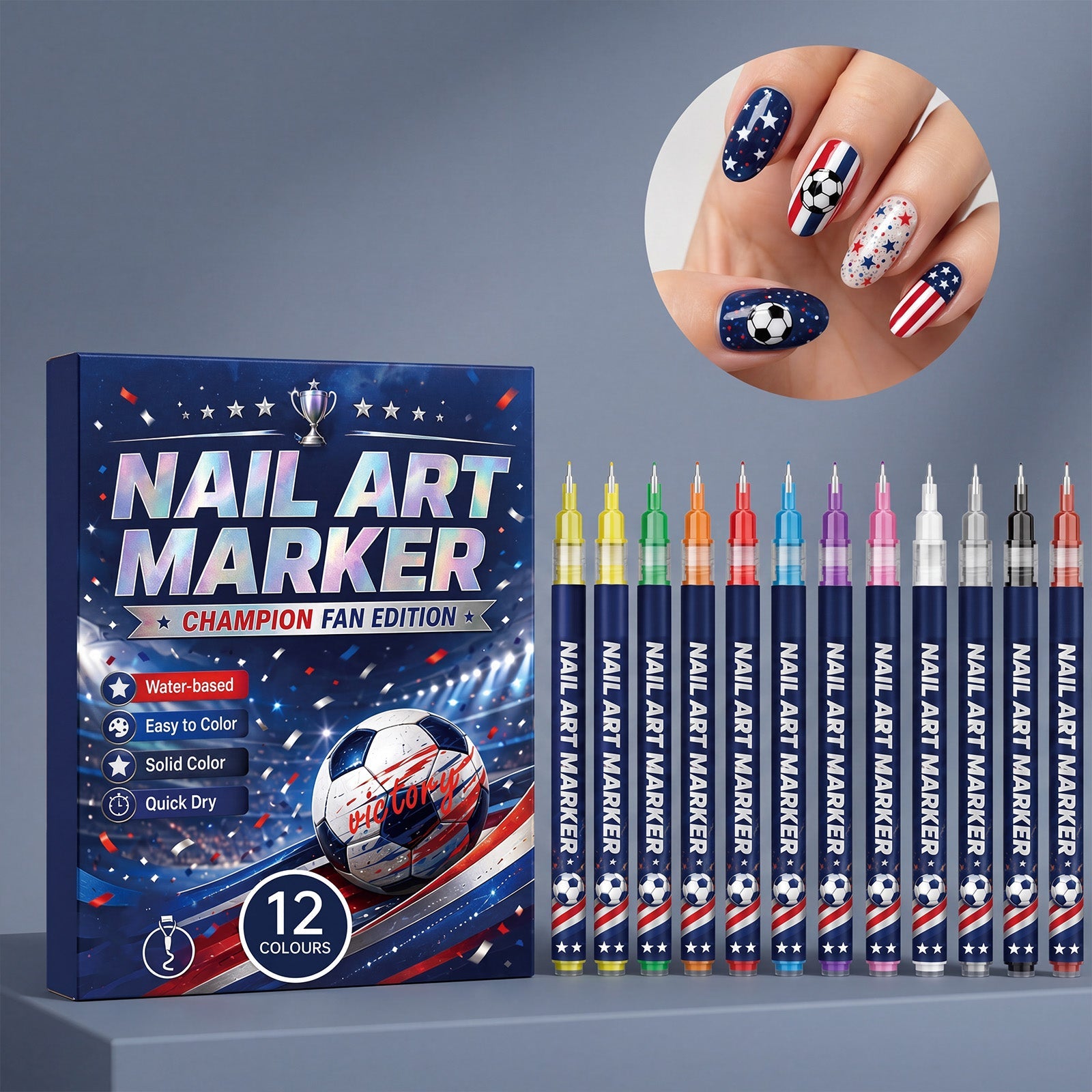 Nail Art Pen World Cup Tri Light Beauty