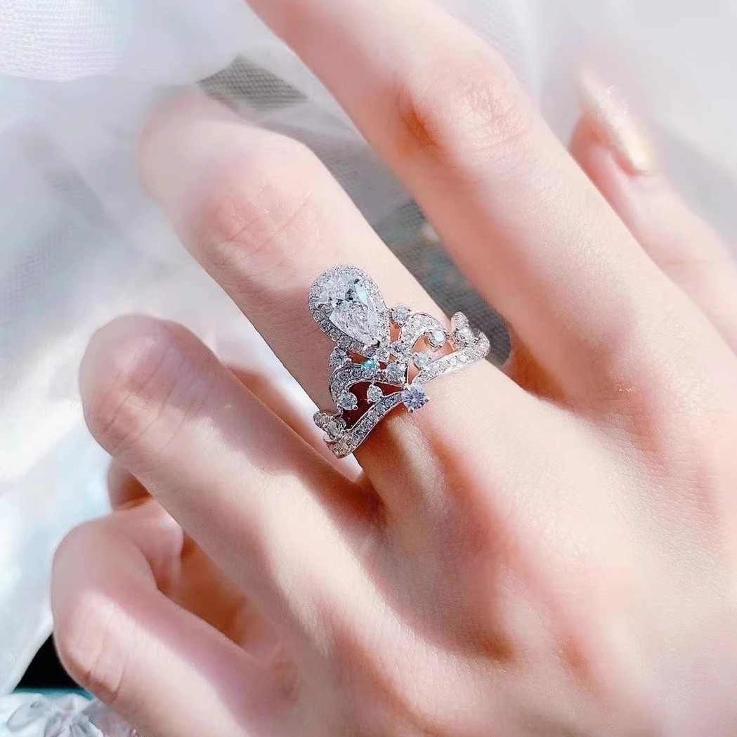 S925 Sterling Silver Moissanite Ring LadyShow.Store
