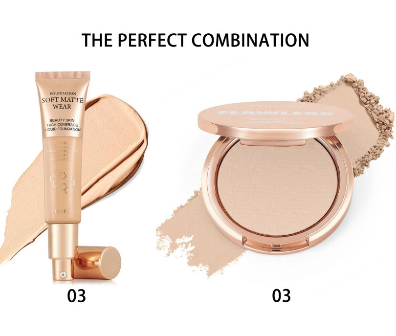 PHOFAY Matte Setting Pressed Powder LadyShow.Store