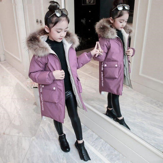 Girls' Down Jackets Anti-season Clearance Foreign Air CJD
