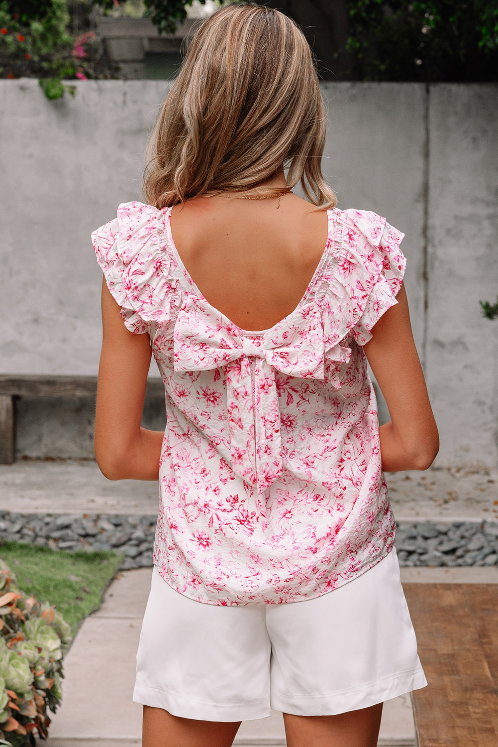 Aya Bow Back Square Blouse LuxuryLifeWay Online Store