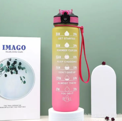 Gradient Color Sports Water Bottle LadyShow.Store